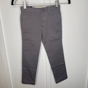 J.Crew Crewcuts Boys Chino Front Pants Size 6 Skinny NWT Gray